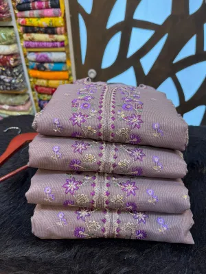 Premium Quata Embroidered Party Dress